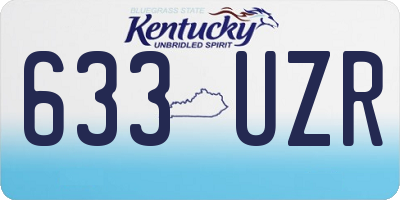 KY license plate 633UZR