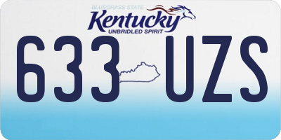 KY license plate 633UZS