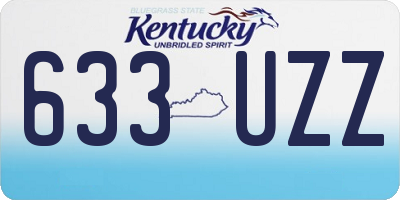KY license plate 633UZZ