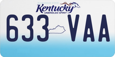KY license plate 633VAA
