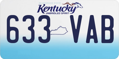 KY license plate 633VAB