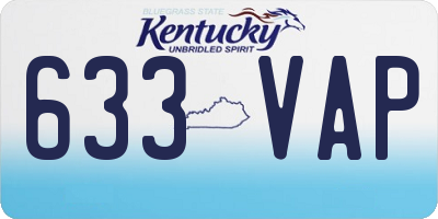 KY license plate 633VAP