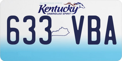 KY license plate 633VBA