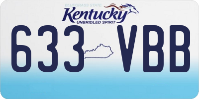 KY license plate 633VBB