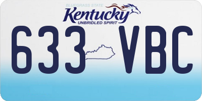 KY license plate 633VBC