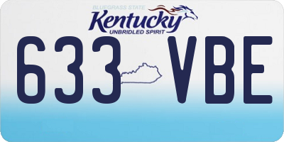 KY license plate 633VBE