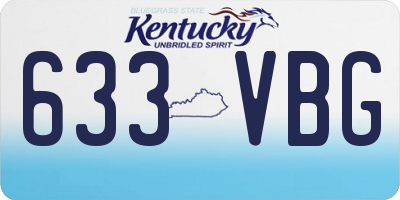 KY license plate 633VBG