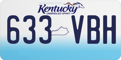 KY license plate 633VBH