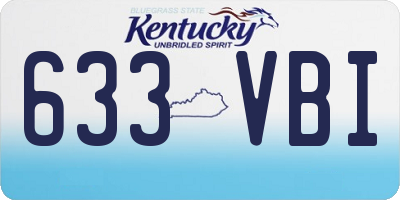 KY license plate 633VBI