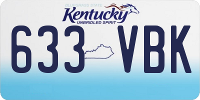 KY license plate 633VBK