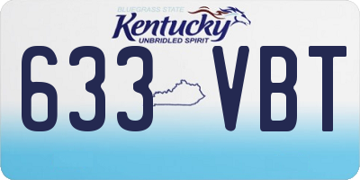 KY license plate 633VBT