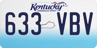 KY license plate 633VBV