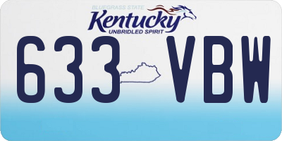 KY license plate 633VBW