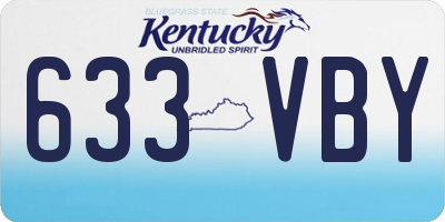 KY license plate 633VBY