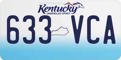 KY license plate 633VCA