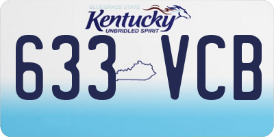 KY license plate 633VCB