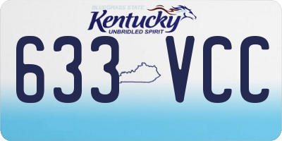 KY license plate 633VCC