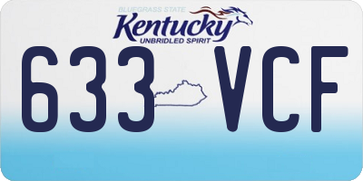 KY license plate 633VCF