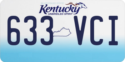 KY license plate 633VCI