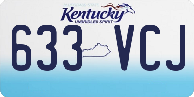KY license plate 633VCJ