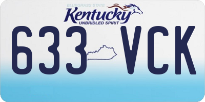 KY license plate 633VCK