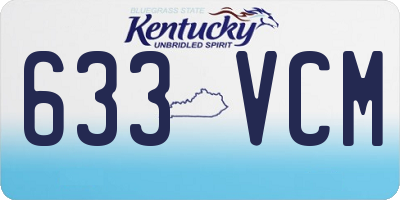 KY license plate 633VCM