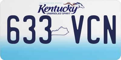 KY license plate 633VCN