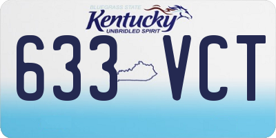 KY license plate 633VCT