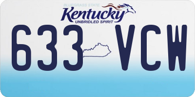 KY license plate 633VCW