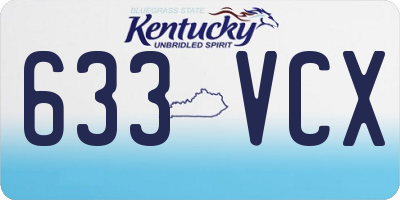 KY license plate 633VCX