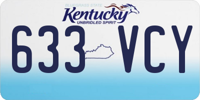 KY license plate 633VCY