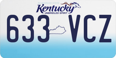KY license plate 633VCZ