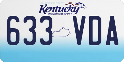 KY license plate 633VDA