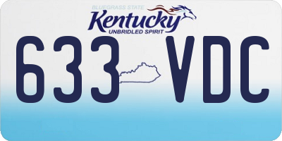 KY license plate 633VDC