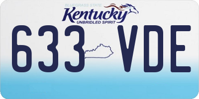 KY license plate 633VDE