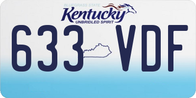 KY license plate 633VDF
