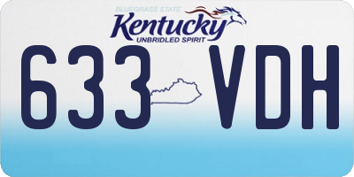 KY license plate 633VDH