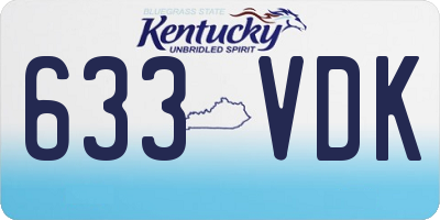 KY license plate 633VDK