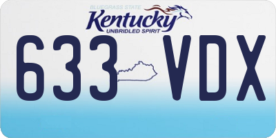 KY license plate 633VDX