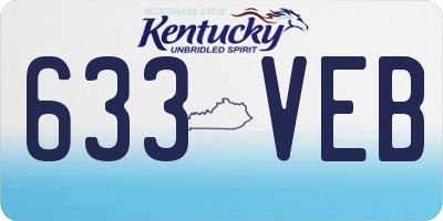 KY license plate 633VEB