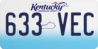 KY license plate 633VEC
