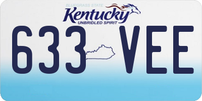 KY license plate 633VEE