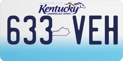 KY license plate 633VEH