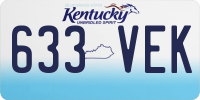 KY license plate 633VEK