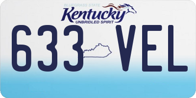 KY license plate 633VEL