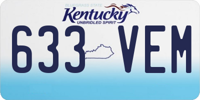 KY license plate 633VEM