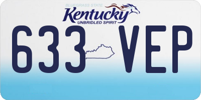 KY license plate 633VEP