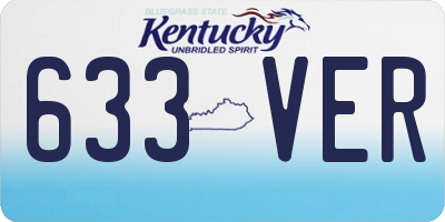 KY license plate 633VER