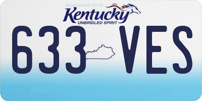 KY license plate 633VES