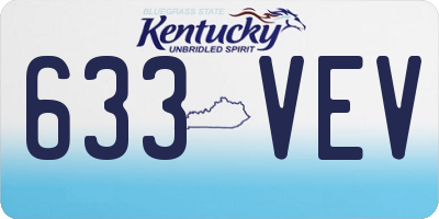 KY license plate 633VEV